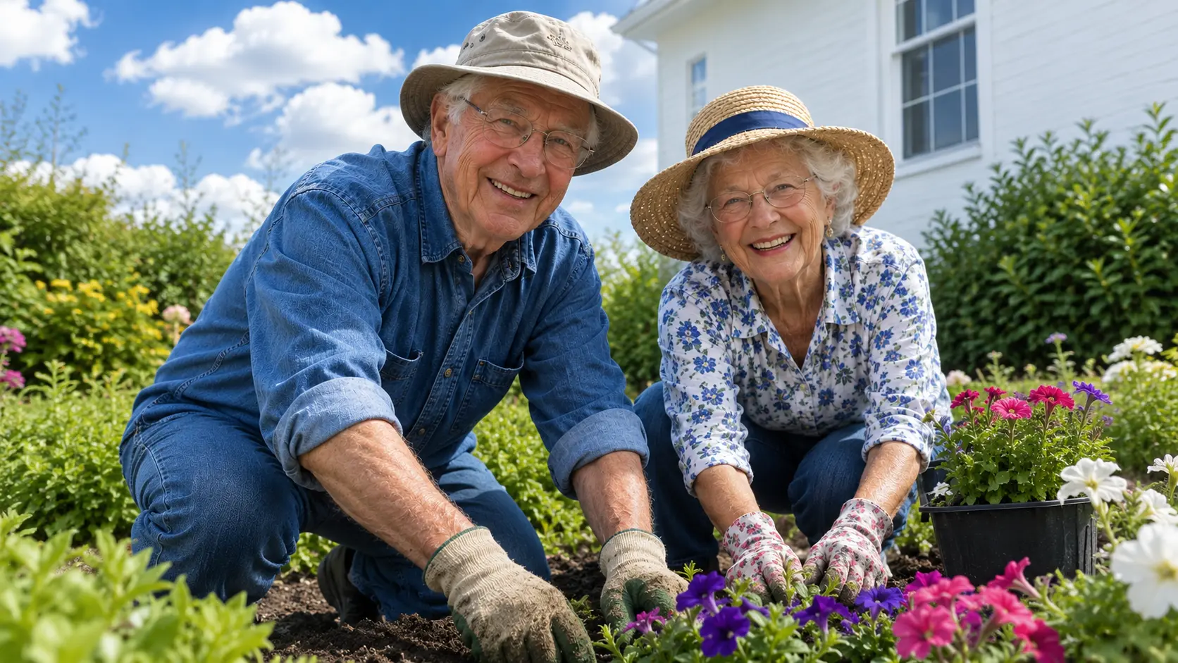 Older adults enjoying conversation in a comfortable assisted living setting